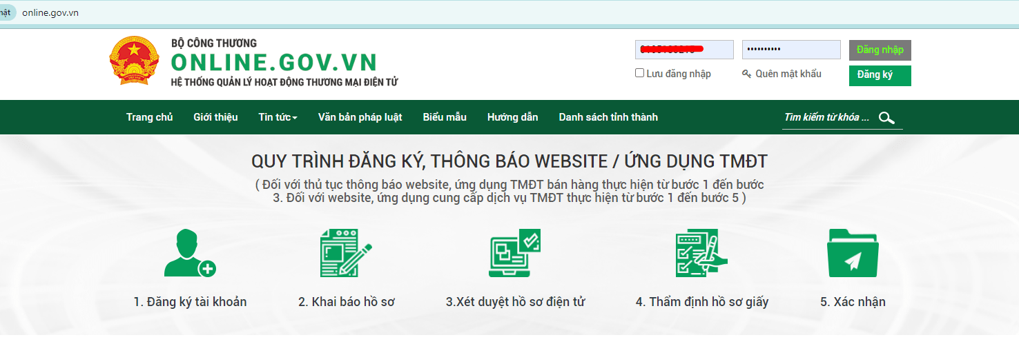 Đăng nhập tài khoản