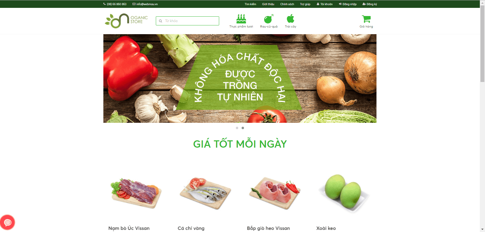 Website nông sản đẹp