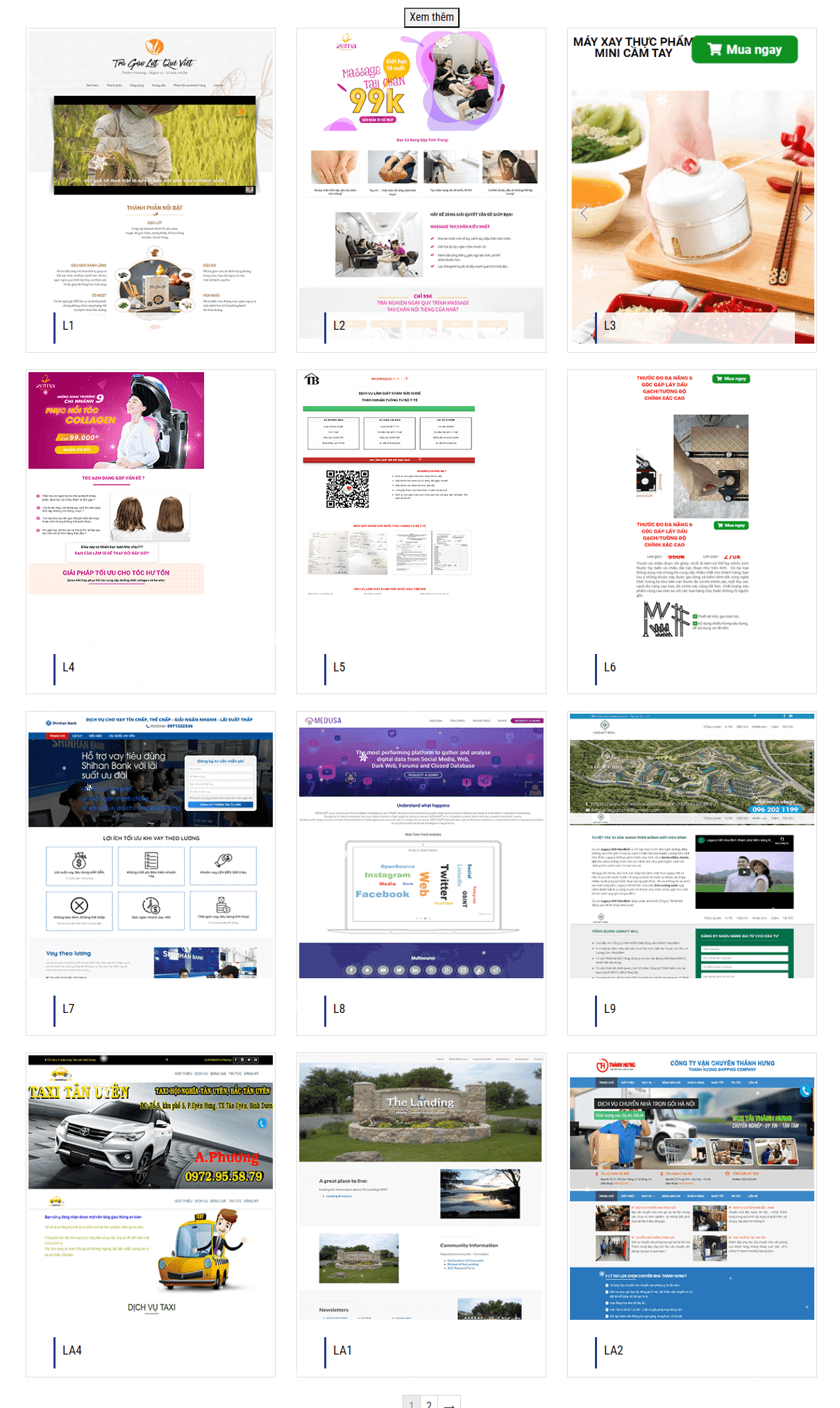 Kho giao diệnLanding Page chuyên nghiệp