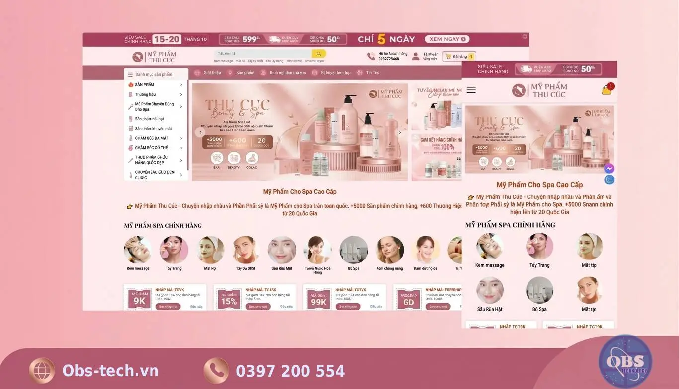 Thiết kế website spa Thái Nguyên chuẩn SEO