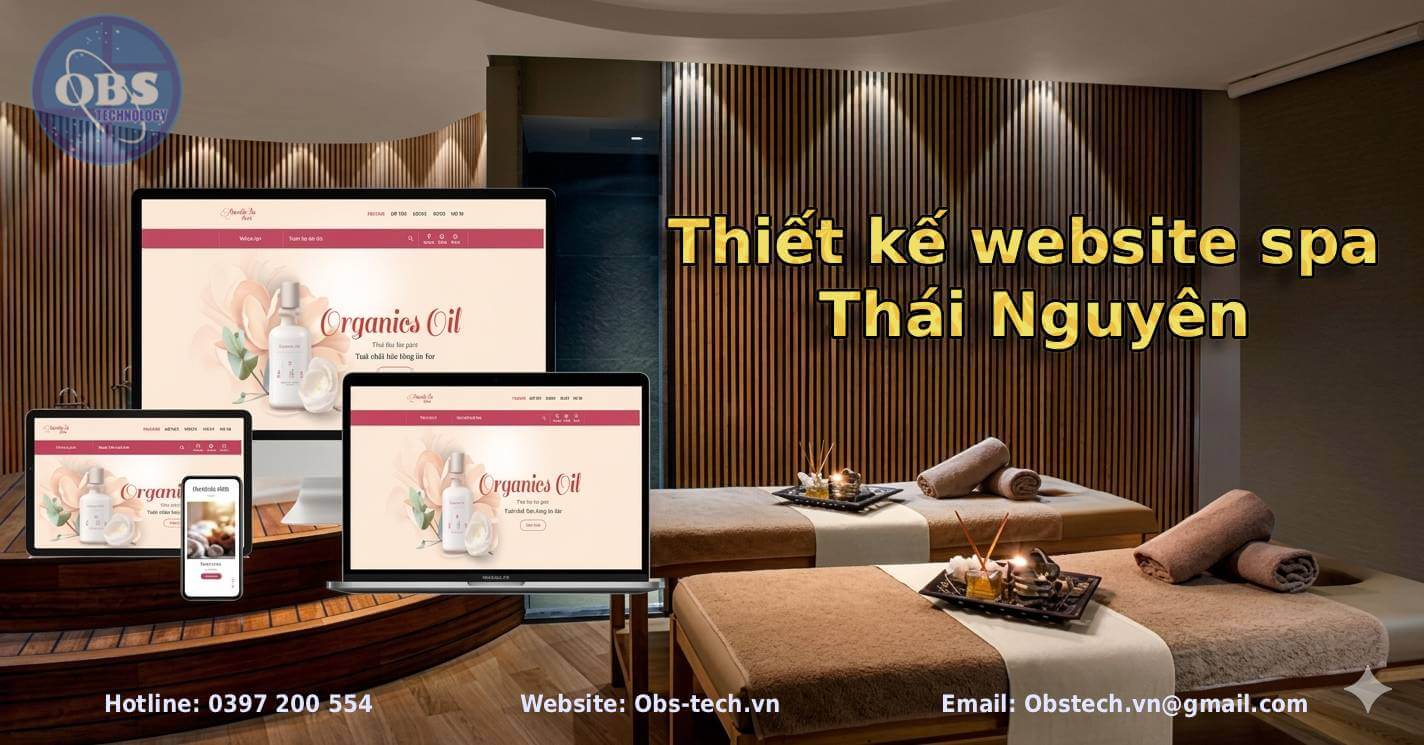 Thiết kế website spa Thái Nguyên – Giải pháp thu hút khách hàng và nâng tầm thương hiệu 2026