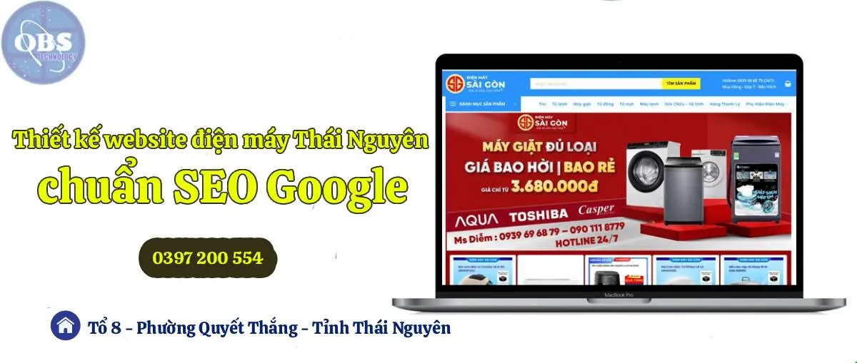 Thiết kế website điện máy Thái Nguyên chuẩn SEO Google