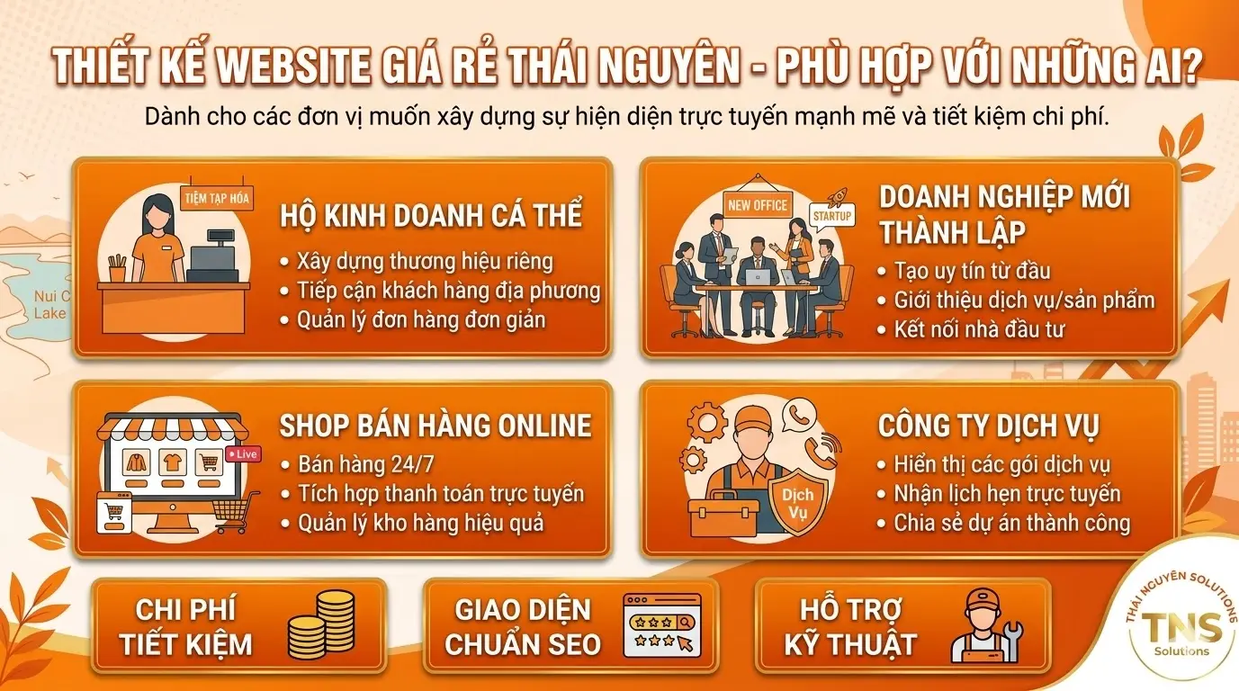 Thiết kế website giá rẻ Thái Nguyên phù hợp với những ai