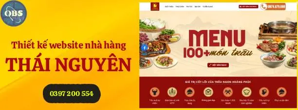 Thiết kế website nhà hàng Thái Nguyên thu hút khách hàng hiệu quả